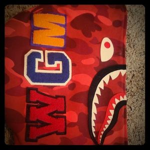 Red Bape Shark Hoodie